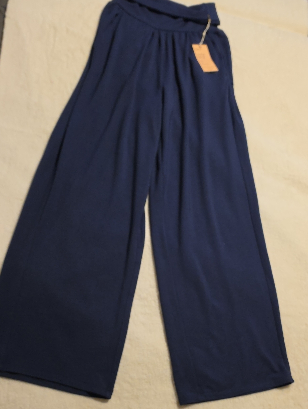 Quince french Terry Modal Wide Leg Pants Navy (M)